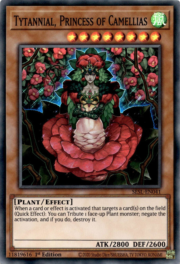 Yugioh Tytannial, Princess of Camellias SESL-EN041 Super Rare 1st Edition NM