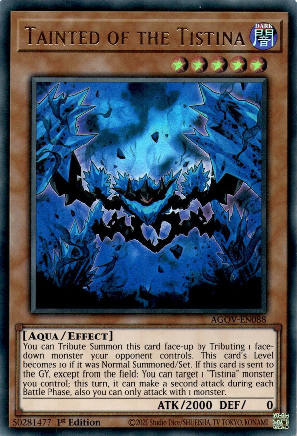 Yugioh Tainted of the Tistina AGOV-EN088 Ultra Rare 1st Edition NM