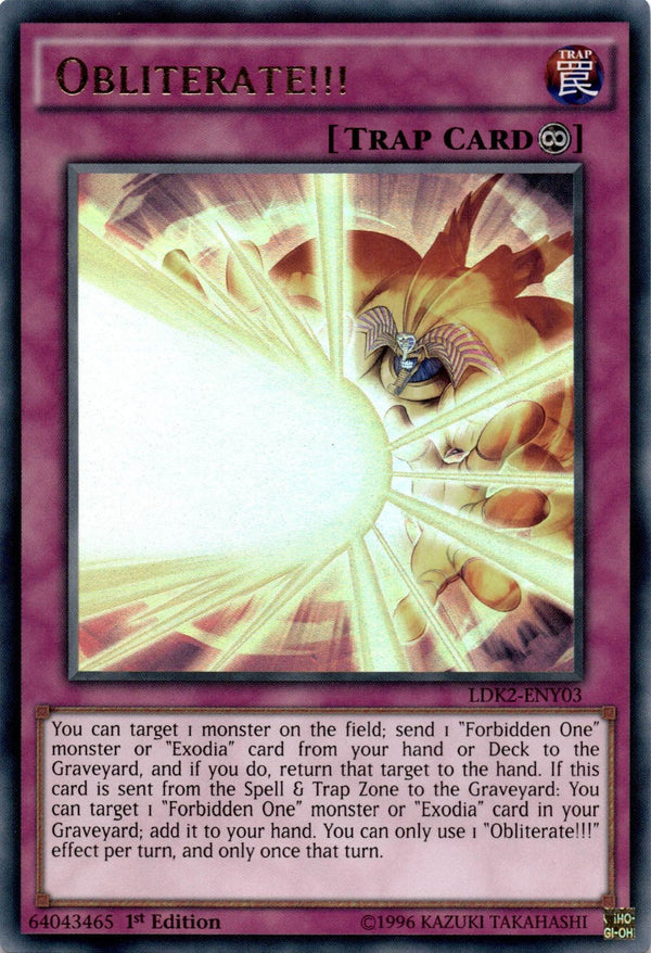 Yugioh Obliterate!!! LDK2-ENY03 Ultra Rare 1st Edition VLP/NM