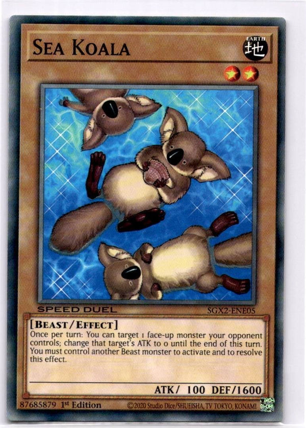 Yugioh Sea Koala SGX2-ENE05 Common 1st Edition NM
