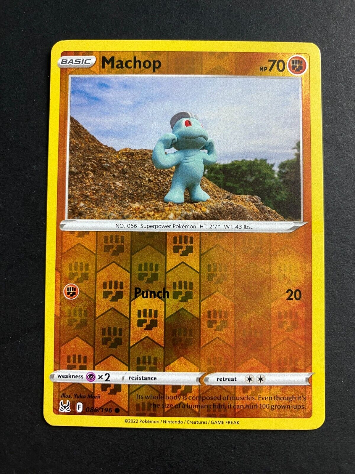 Pokemon Machop 086/196 Lost Origin Reverse Holo NM