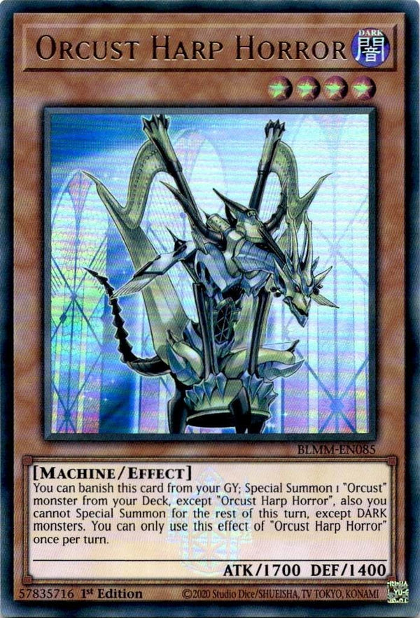 Yugioh Orcust Harp Horror BLMM-EN085 Ultra Rare 1st Edition NM