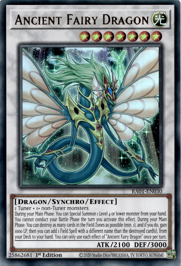 Yugioh Ancient Fairy Dragon RA01-EN030 Ultra Rare 1st Edition NM