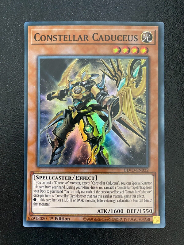 Yugioh Constellar Caduceus BLVO-EN022 Super Rare 1st Edition NM