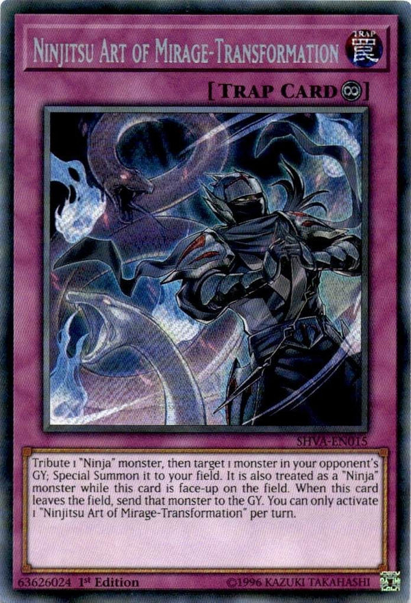 Yugioh Ninjitsu Art of Mirage-Transformation SHVA-EN015 Secret Rare 1st Ed NM
