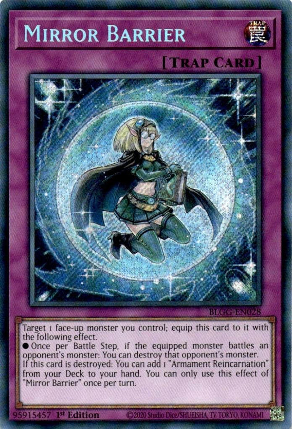 Yugioh Mirror Barrier BLGG-EN028 Secret Rare 1st Edition NM
