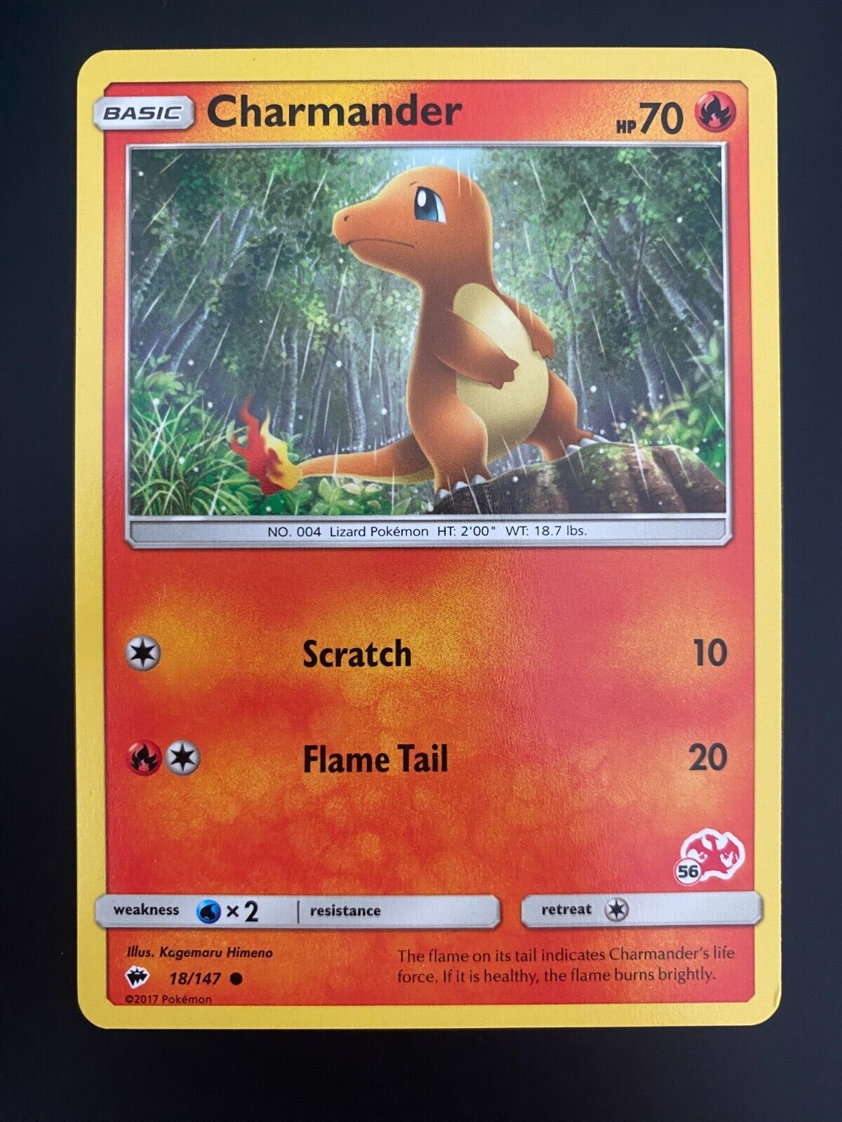 Pokemon Charmander 18/147 Burning Shadows Deck #56 NM-MINT