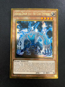 Yugioh Indiora Doom Volt the Cubic Emperor MVP1-ENG38 Gold Rare 1st Edition MP