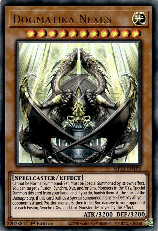 Yugioh Dogmatika Nexus MP21-EN106 Ultra Rare 1st Edition NM