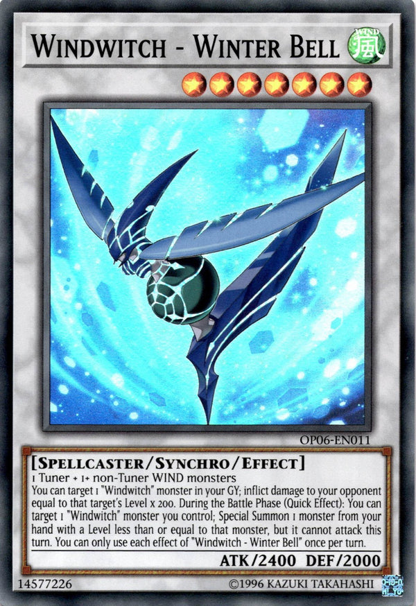 Yugioh Windwitch - Winter Bell OP06-EN011 Super Rare Unlimited Edition LP