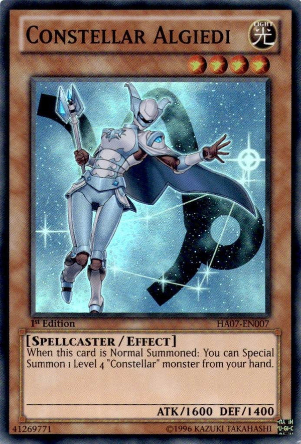 Yugioh Constellar Algiedi HA07-EN007 Super Rare 1st Edition NM