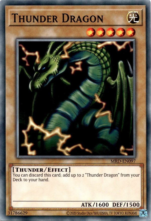 Yugioh Thunder Dragon MRD-EN097 Common Unlimited Edition NM