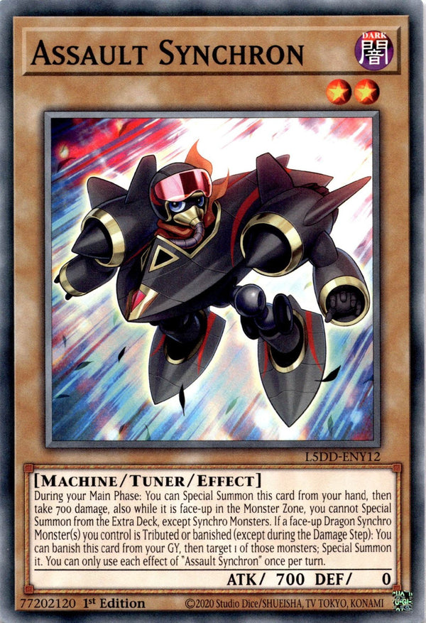 Yugioh Assault Synchron L5DD-ENY12 Common 1st Edition NM