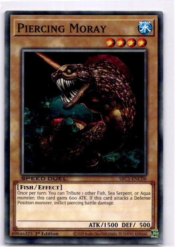 Yugioh Piercing Moray SBC1-ENC06 Common 1st Edition NM