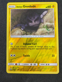 Pokemon Alolan Geodude 32/111 Crimson Invasion Reverse Holo NM