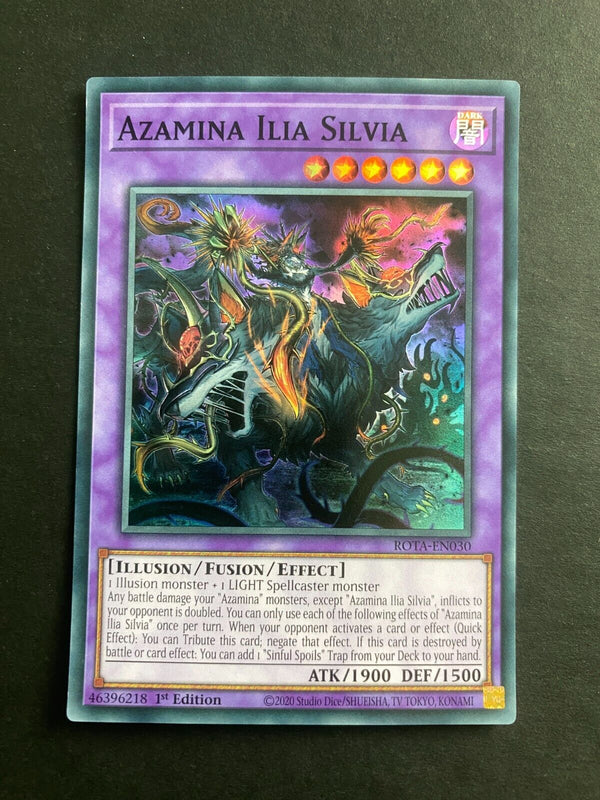 Yugioh Azamina Ilia Silvia ROTA-EN030 Super Rare 1st Edition NM