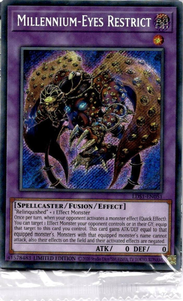 Yugioh Millennium-Eyes Restrict LDS1-EN051 Secret Rare Limited Ed (SEALED) NM