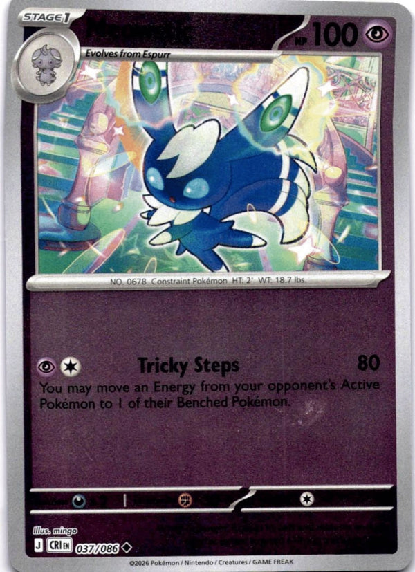 Pokemon Meowstic 037/086 Chaos Rising Reverse Holo NM