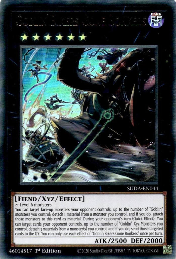 Yugioh Goblin Bikers Gone Bonkers SUDA-EN044 Ultra Rare 1st Edition NM