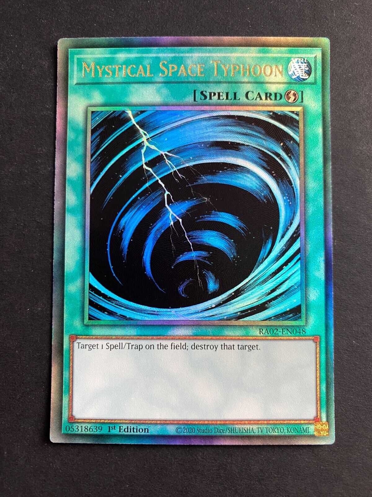 Yugioh Mystical Space Typhoon RA02-EN048 Prismatic Ultimate Rare 1st Edition NM