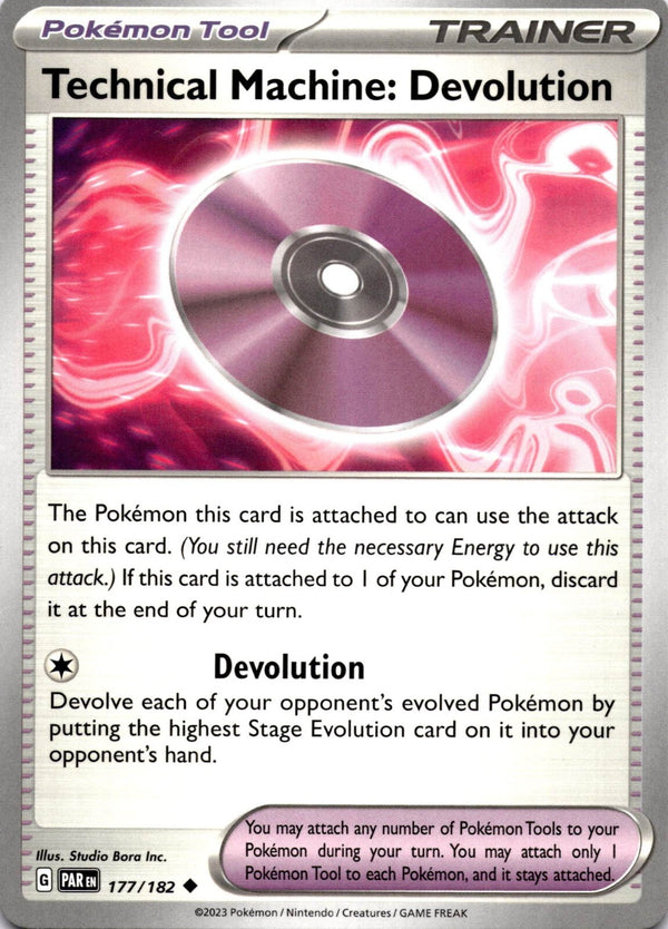 Pokemon Technical Machine: Devolution 177/182 Pradox Rift Non Holo NM