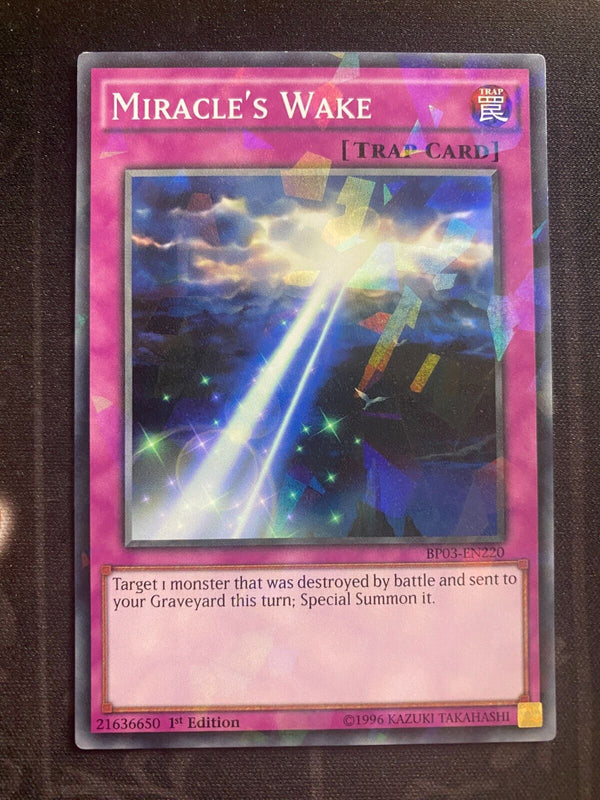 Yugioh Miracle's Wake BP03-EN220 Shatterfoil 1st Edition LP/VLP