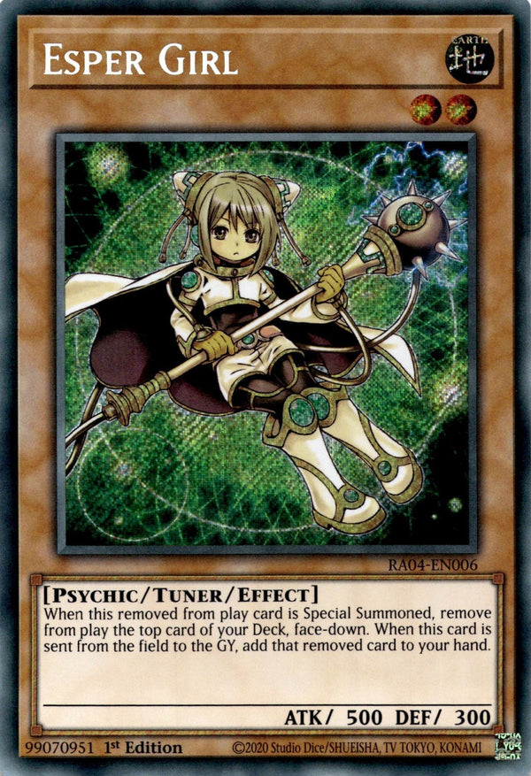 Yugioh Esper Girl RA04-EN006 Secret Rare 1st Edition VLP/NM
