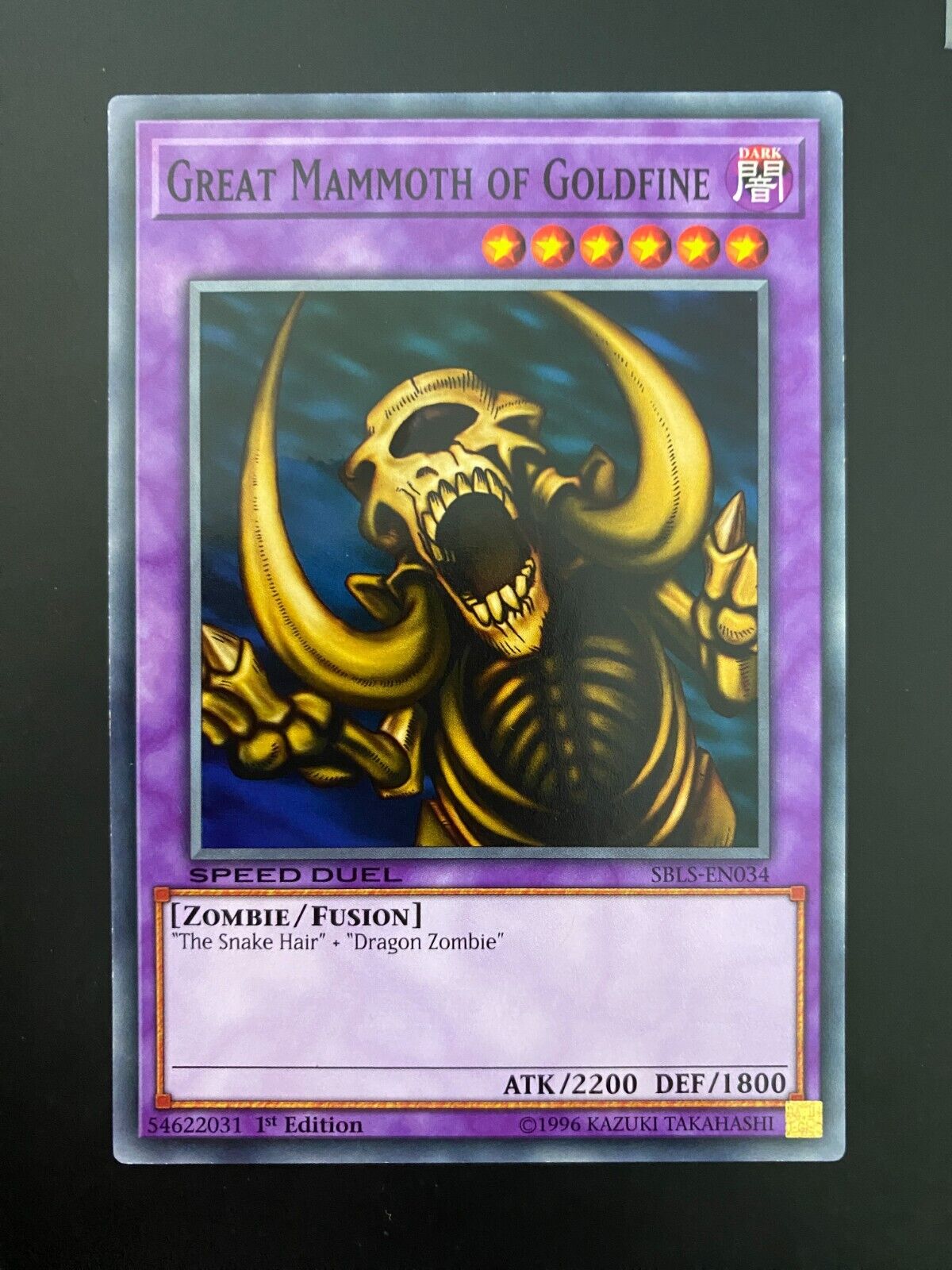 Yugioh Great Mammoth of Goldfine SBLS-EN034 Common 1st Edition NM/MINT