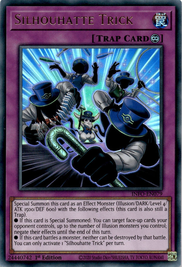 Yugioh Silhouhatte Trick INFO-EN079 Ultra Rare 1st Edition NM