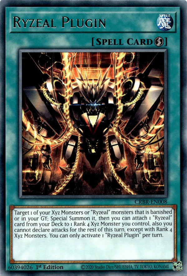 Yugioh Ryzeal Plugin CRBR-EN008 Rare 1st Edition NM