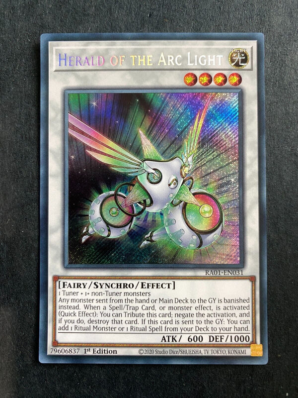 Yugioh Herald of the Arc Light RA01-EN031 Secret Rare 1st Edition NM