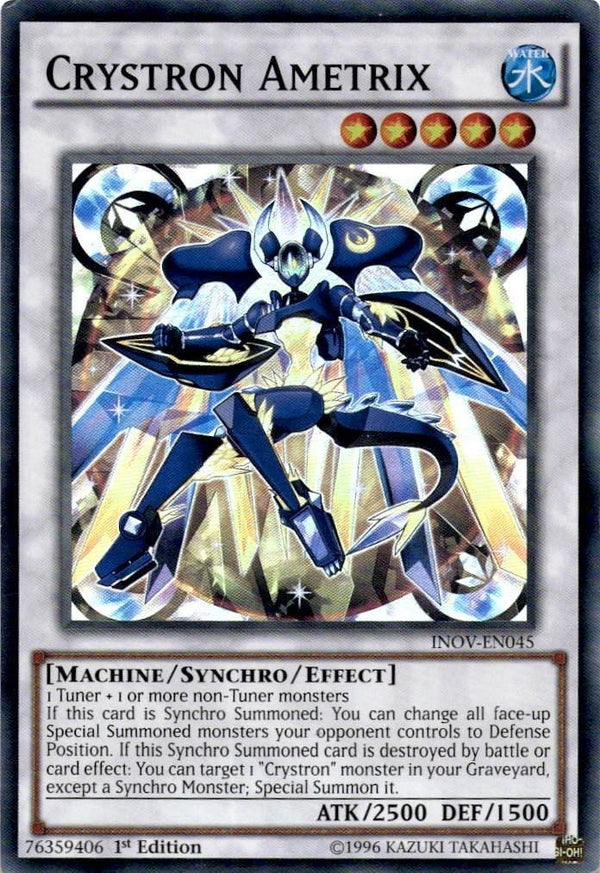 Yugioh Crystron Ametrix INOV-EN045 Super Rare 1st Edition LP