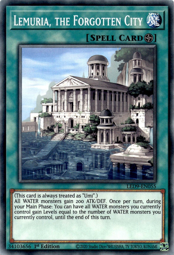Yugioh Lemuria, the Forgotten City LED9-EN055 Common 1st Edition NM