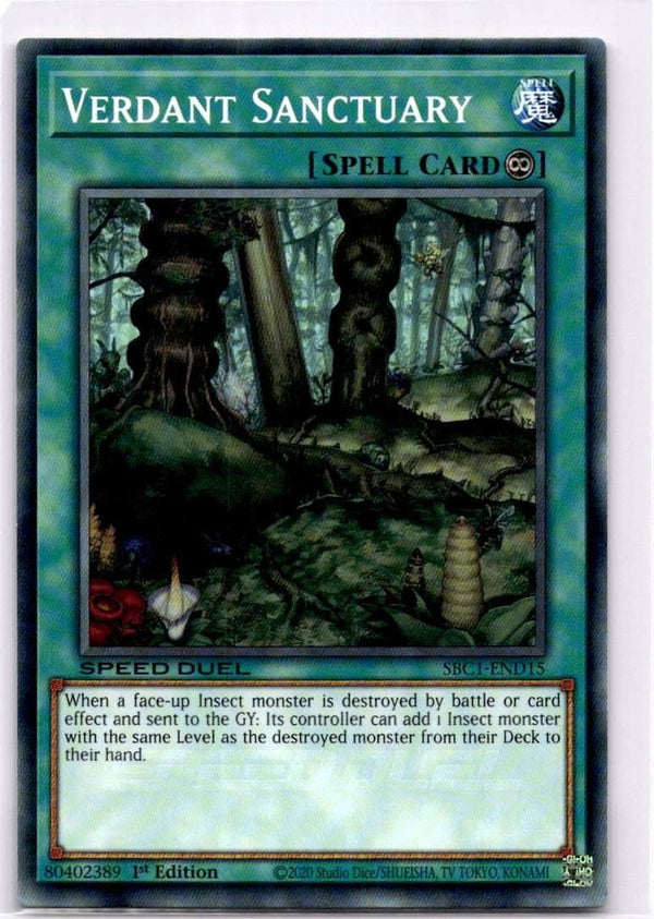 Yugioh Verdant Sanctuary SBC1-END15 Common 1st Edition NM