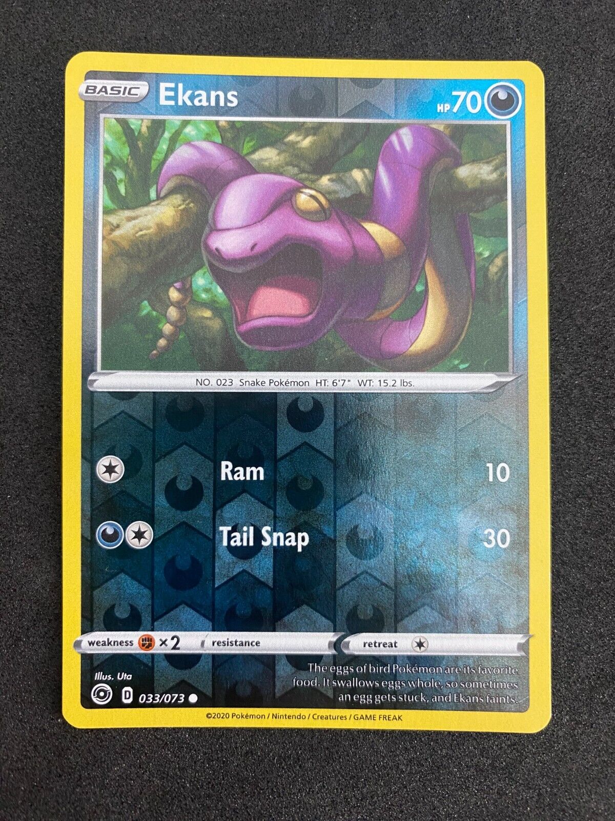 Pokemon Ekans 033/073 Champion's Path Reverse Holo NM-MINT