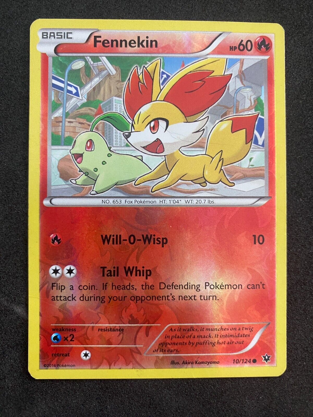 Pokemon Fennekin 10/124 Fates Collide Reverse Holo MP