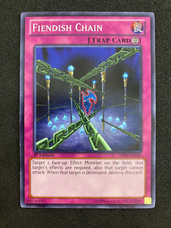 Yugioh Fiendish Chain BP01-EN105 1st Edition VLP-NM