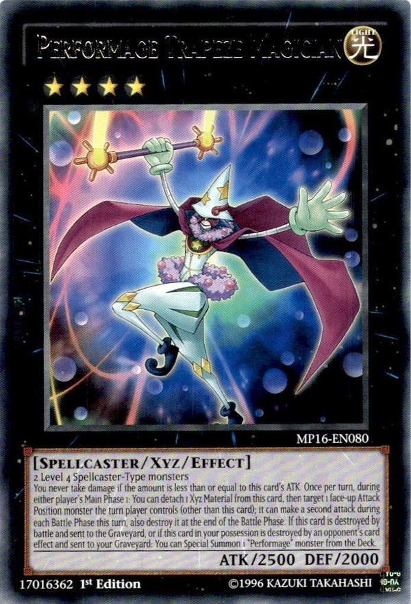 Yugioh Performage Trapeze Magician MP16-EN080 Rare 1st Edition NM