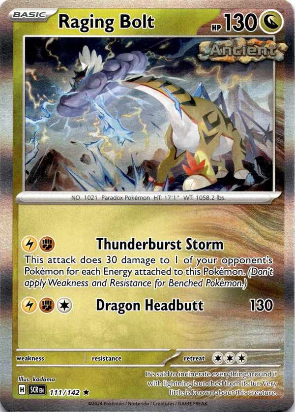 Pokemon Raging Bolt 111/142 Stellar Crown Holo NM