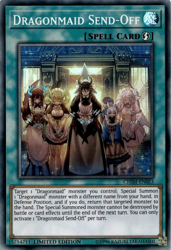 Yugioh Dragonmaid Send-Off CHIM-ENSE3 Super Rare 1st Edition LP