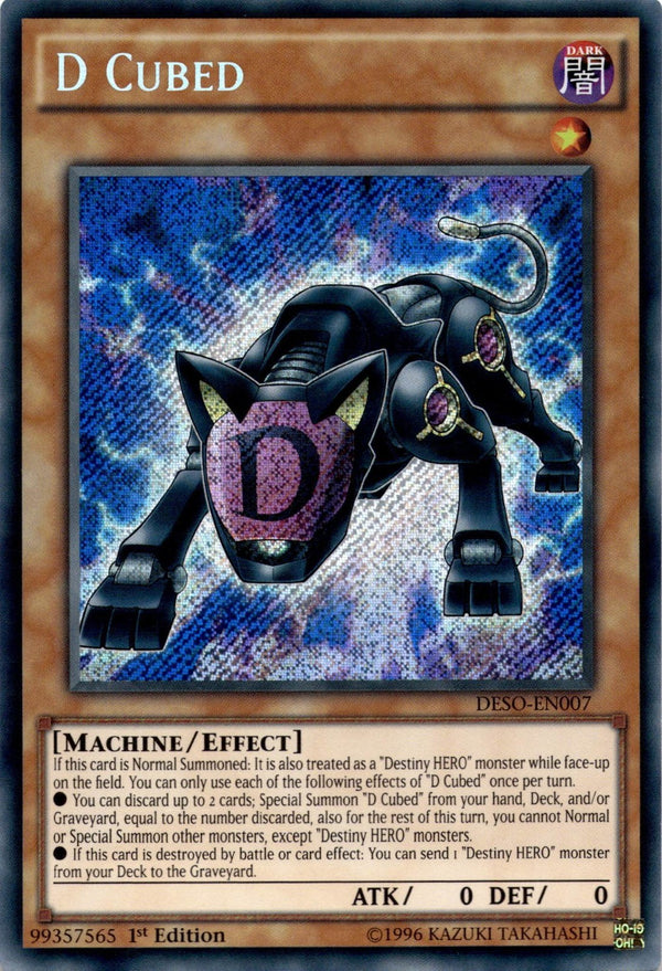Yugioh D Cubed DESO-EN007 Secret Rare 1st Edition LP