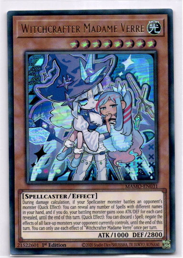 Yugioh Witchcrafter Madame Verre MAMO-EN031 Ultra Rare 1st Edition NM