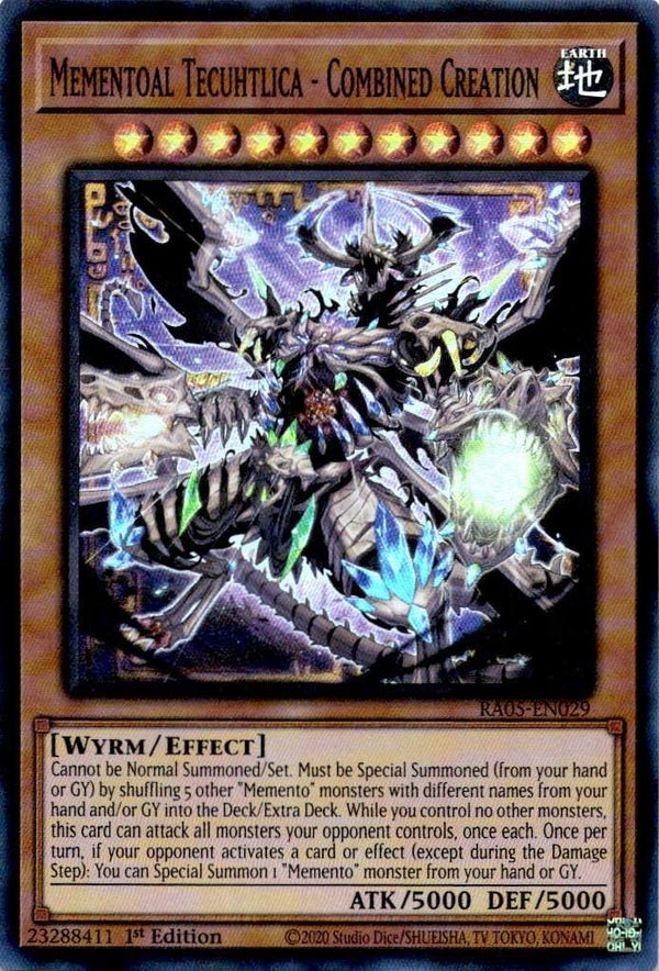 Yugioh Mementoal Tecuhtlica - Combined Creation RA05-EN029 NA Print Super Ra NM
