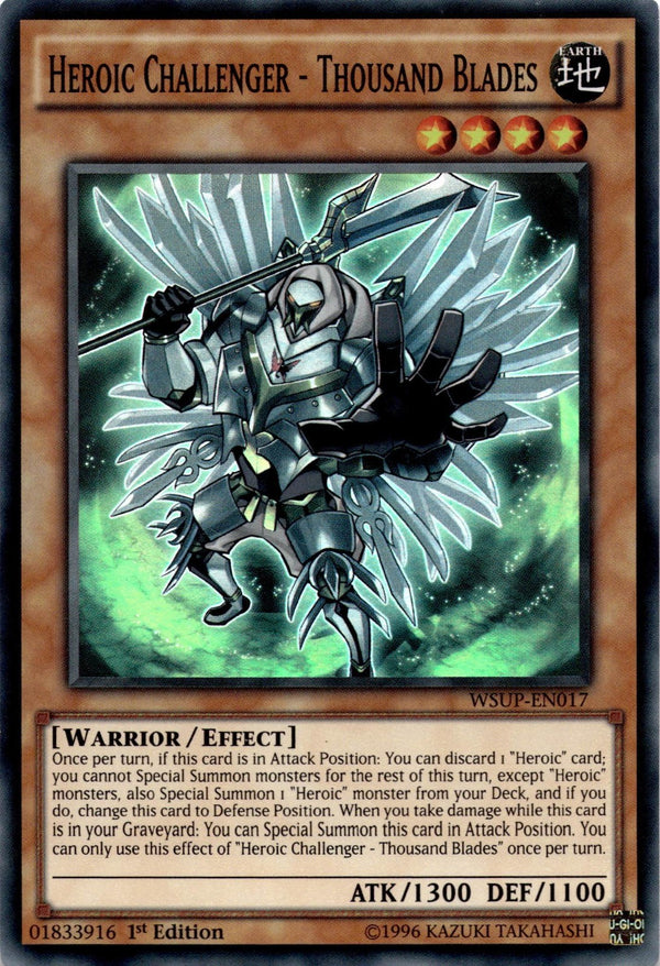 Yugioh Heroic Challenger - Thousand Blades WSUP-EN017 Super Rare 1st Ed VLP/NM
