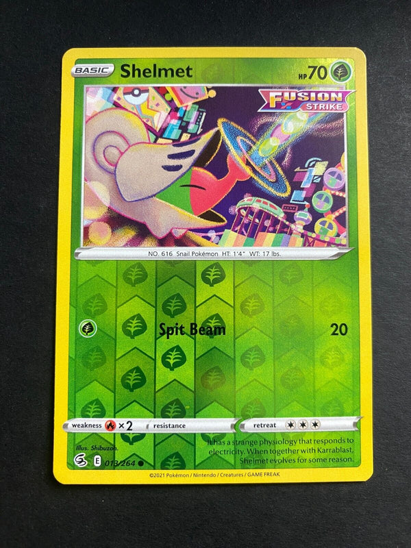 Pokemon Shelmet 013/264 Fusion Strike Reverse Holo NM