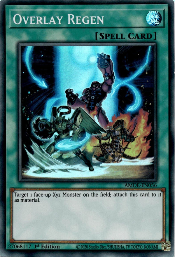 Yugioh Overlay Regen AMDE-EN056 Super Rare 1st Edition MP/LP