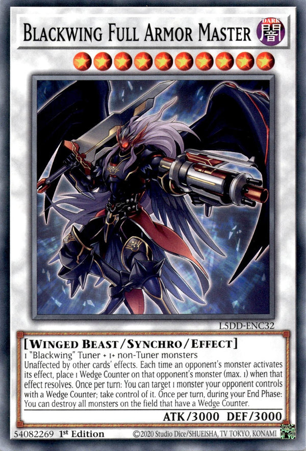 Yugioh Blackwing Full Armor Master L5DD-ENC32 Common 1st Edition NM