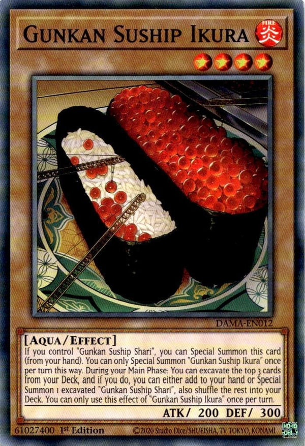 Yugioh Gunkan Suship Ikura DAMA-EN012 Common 1st Edition VLP/NM