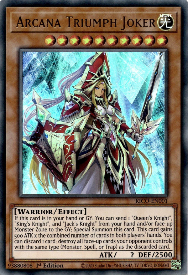 Yugioh Arcana Triumph Joker KICO-EN001 Ultra Rare 1st Edition NM