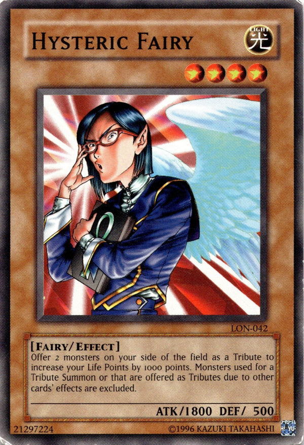 Yugioh Hysteric Fairy LON-042 Common Unlimited Edition DAMAGED